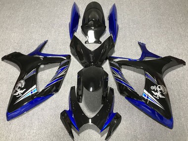 Affordable 2006-2007 Suzuki GSXR 600 / GSXR 750 Motorcycle Fairing - Blue Glossy Black Australia
