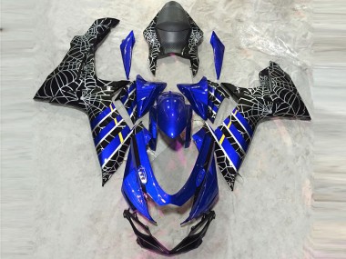 Affordable 2011-2024 Suzuki GSXR 600 / GSXR 750 Motorcycle Fairings - Blue Black Spider Australia