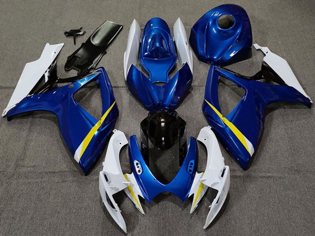 2006-2007 Suzuki GSXR 600 / GSXR 750 Motorcycle Fairings - White Blue Yellow Black Australia