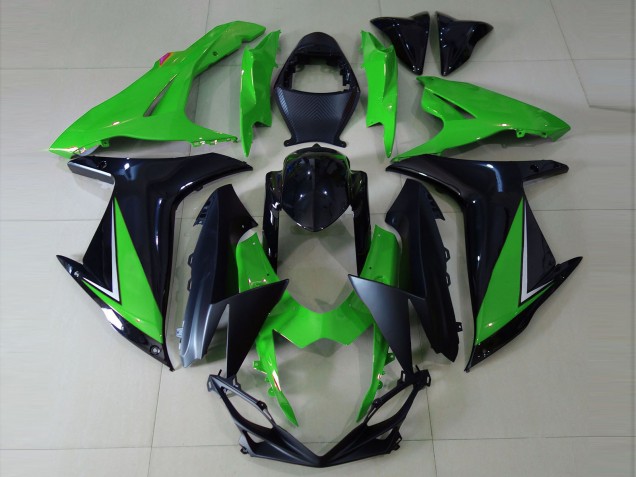 2011-2024 Suzuki GSXR 600 / GSXR 750 Motorcycle Fairings - Green Glossy Black Matte Black Australia