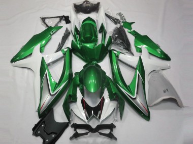 Affordable 2008-2010 Suzuki GSXR 600 / GSXR 750 Motorcycle Fairings - White Green Silver Glossy Black Australia
