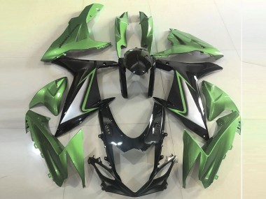 Affordable 2011-2024 Suzuki GSXR 600 / GSXR 750 Motorcycle Fairings - Green Glossy Black Australia
