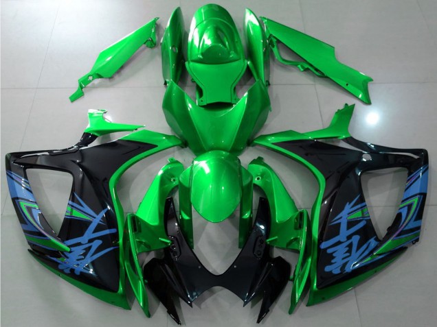 2006-2007 Suzuki GSXR 600 / GSXR 750 Motorcycle Fairings - Green Black Blue Australia