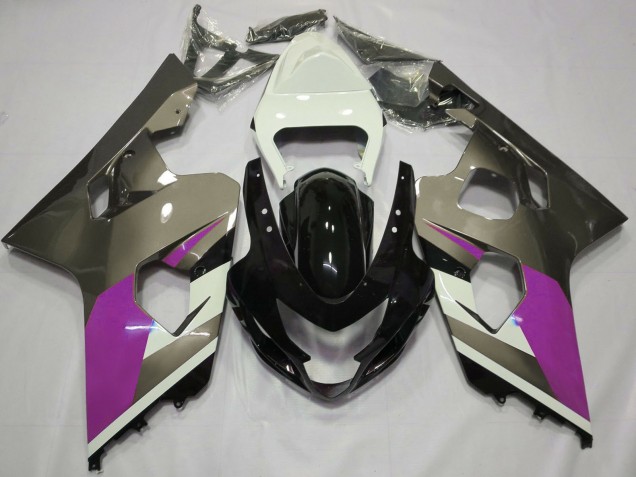 2004-2005 Suzuki GSXR 600 / GSXR 750 Motorcycle Fairings - White Pink Grey Glossy Black Australia