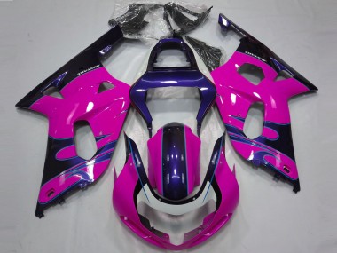 Affordable 2001-2003 Suzuki GSXR 600 / GSXR 750 Motorcycle Fairings - Pink Glossy Blue Australia