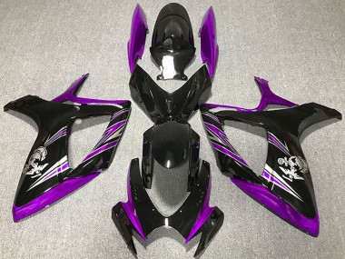 Affordable 2006-2007 Suzuki GSXR 600 / GSXR 750 Motorcycle Fairing - Purple Glossy Black Australia