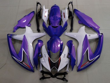 Affordable 2008-2010 Suzuki GSXR 600 / GSXR 750 Motorcycle Fairings - White Purple Black Australia