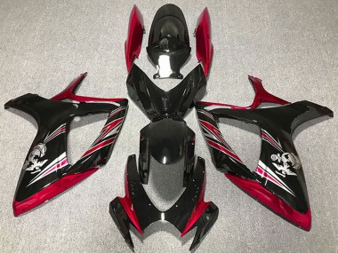 Affordable 2006-2007 Suzuki GSXR 600 / GSXR 750 Motorcycle Fairing - Red Glossy Black Australia