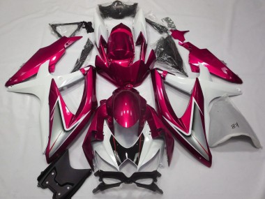 Affordable 2008-2010 Suzuki GSXR 600 / GSXR 750 Motorcycle Fairings - White Red Silver Black Australia