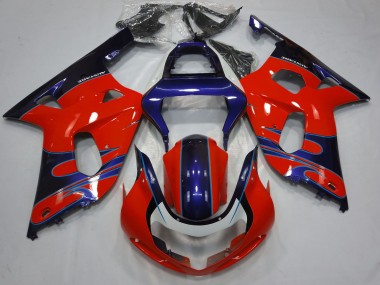 Affordable 2001-2003 Suzuki GSXR 600 / GSXR 750 Motorcycle Fairings - Red Blue Glossy Black Australia