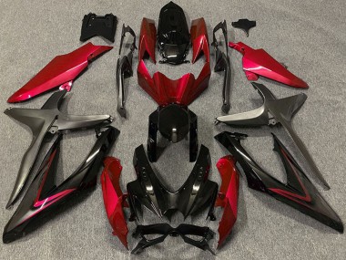 Affordable 2008-2010 Suzuki GSXR 600 / GSXR 750 Motorcycle Fairings - Red Glossy Black Matte Black Australia