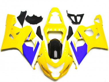 Affordable 2004-2005 Suzuki GSXR 600 / GSXR 750 Motorcycle Fairings - Yellow Blue White Glossy Black Australia