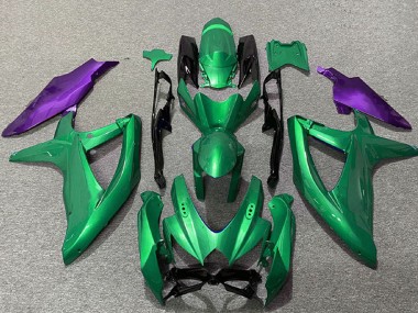 Affordable 2008-2010 Suzuki GSXR 600 / GSXR 750 Motorcycle Fairings - Green Purple Australia