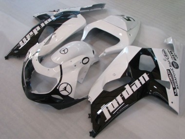 Affordable 2001-2003 Suzuki GSXR 600 / GSXR 750 Motorcycle Fairings - White Glossy Black Jordan Michelin Australia