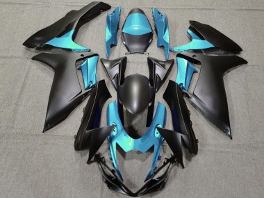 Affordable 2011-2024 Suzuki GSXR 600 / GSXR 750 Motorcycle Fairings - Light Blue Matte Black Australia