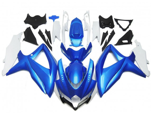 2008-2010 Suzuki GSXR 600 / GSXR 750 Motorcycle Fairings - White Light Blue Australia