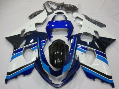 Affordable 2004-2005 Suzuki GSXR 600 / GSXR 750 Motorcycle Fairings - White Blue Glossy Black Australia