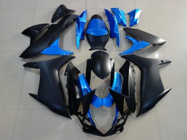 Affordable 2011-2024 Suzuki GSXR 600 / GSXR 750 Motorcycle Fairings - Blue Matte Black Australia