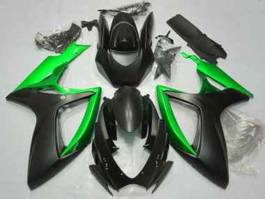 Affordable 2006-2007 Suzuki GSXR 600 / GSXR 750 Motorcycle Fairings - Matte Black Green Australia
