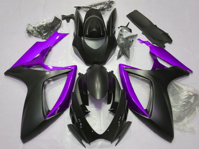 2006-2007 Suzuki GSXR 600 / GSXR 750 Motorcycle Fairings - Matte Black Purple Australia