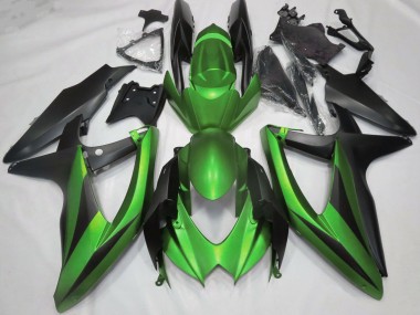 Affordable 2008-2010 Suzuki GSXR 600 / GSXR 750 Motorcycle Fairings - Green Matte Black Australia