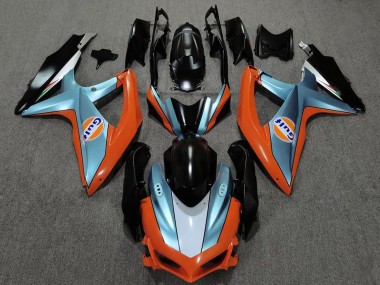 Affordable 2008-2010 Suzuki GSXR 600 / GSXR 750 Motorcycle Fairings - Orange Blue Black Gulf Australia