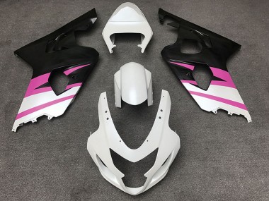 Affordable 2004-2005 Suzuki GSXR 600 / GSXR 750 Motorcycle Fairings - White Pink Matte Black Australia