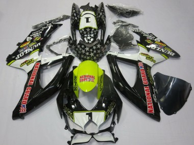 Affordable 2008-2010 Suzuki GSXR 600 / GSXR 750 Motorcycle Fairings - White Yellow Red Black National Guard Australia