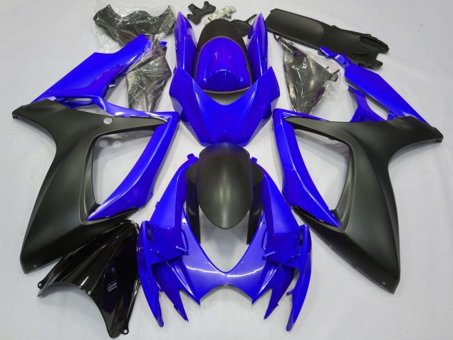 2006-2007 Suzuki GSXR 600 / GSXR 750 Motorcycle Fairings - Blue Matte Black Australia