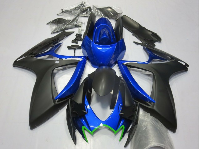 2006-2007 Suzuki GSXR 600 / GSXR 750 Motorcycle Fairings - Blue Matte Black Green OEM Style Australia