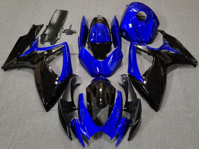 2006-2007 Suzuki GSXR 600 / GSXR 750 Motorcycle Fairings - Blue Glossy Black Australia