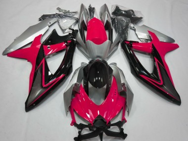 Affordable 2008-2010 Suzuki GSXR 600 / GSXR 750 Motorcycle Fairings - Silver Red Glossy Black Australia