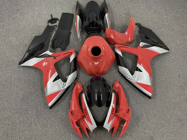 2006-2007 Suzuki GSXR 600 / GSXR 750 Motorcycle Fairings - Red Silver Black Australia