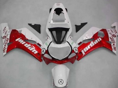 Affordable 2001-2003 Suzuki GSXR 600 / GSXR 750 Motorcycle Fairings - White Red Jordan Dunlop Australia
