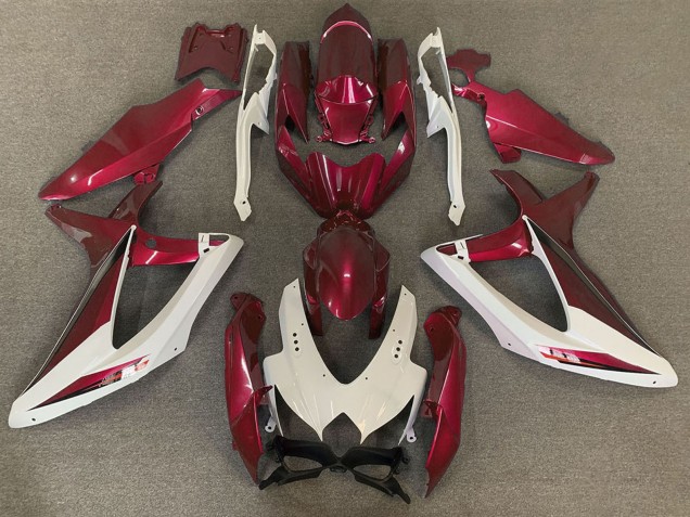 2008-2010 Suzuki GSXR 600 / GSXR 750 Motorcycle Fairings - White Red OEM Style Australia
