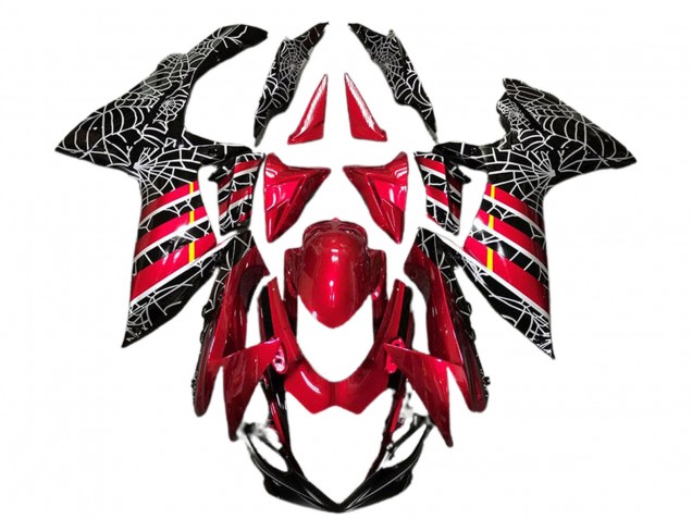 2011-2024 Suzuki GSXR 600 / GSXR 750 Motorcycle Fairings - Red Black Spider Australia