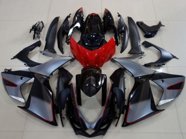 Affordable 2011-2024 Suzuki GSXR 600 / GSXR 750 Motorcycle Fairings - Grey Red Glossy Black Australia