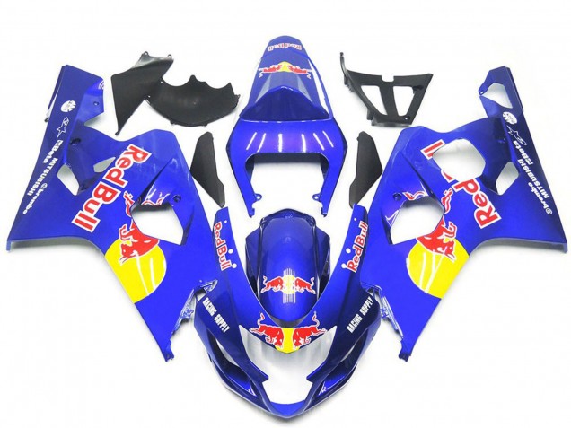2004-2005 Suzuki GSXR 600 / GSXR 750 Motorcycle Fairings - Blue Yellow Red Bull Style Australia