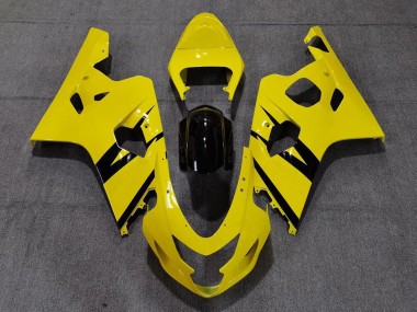 Affordable 2004-2005 Suzuki GSXR 600 / GSXR 750 Motorcycle Fairings - Yellow Glossy Black OEM Style Australia