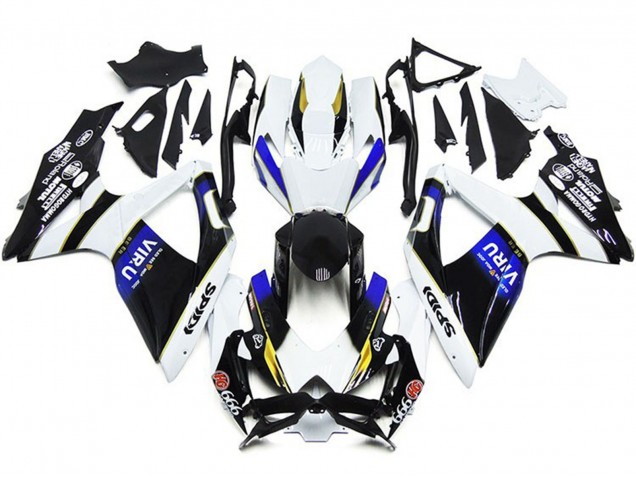 2008-2010 Suzuki GSXR 600 / GSXR 750 Motorcycle Fairings - White Blue Yellow Black Viru Australia
