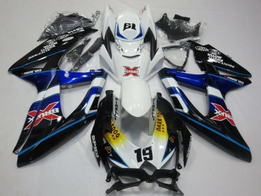 Affordable 2008-2010 Suzuki GSXR 600 / GSXR 750 Motorcycle Fairings - White Blue Black Yellow Red X Dark Dog 19 Australia