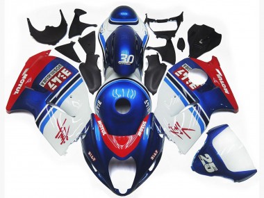 Affordable 1996-2007 Suzuki GSXR 1300 Motorcycle Fairings - White Blue Red Motul Australia