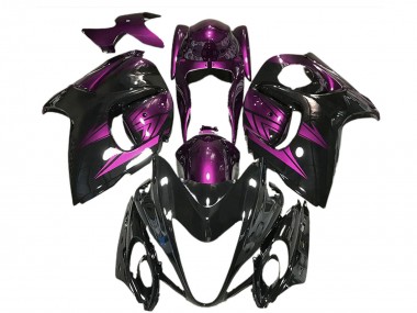 Affordable 2008-2020 Suzuki GSXR 1300 Motorcycle Fairings - Glossy Black and Deep Purple Australia