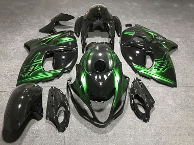 Affordable 2008-2020 Suzuki GSXR 1300 Motorcycle Fairings - Glossy Black and Green Australia