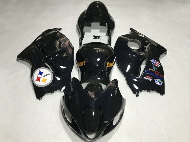1996-2007 Suzuki GSXR 1300 Motorcycle Fairings - Glossy Black Team Logo Australia