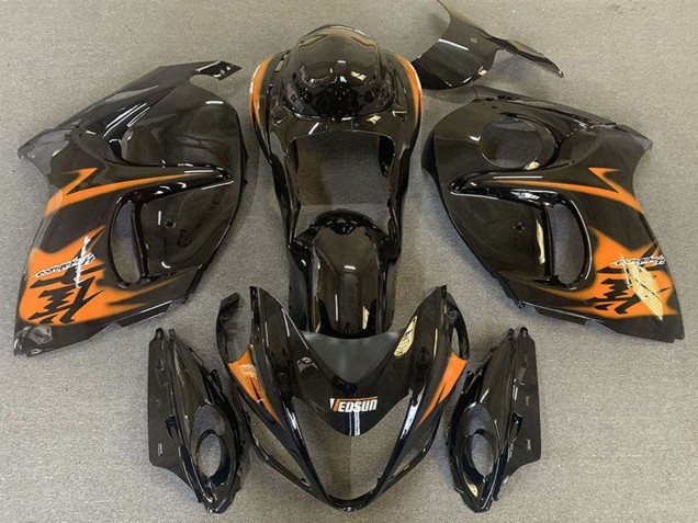 2008-2020 Suzuki GSXR 1300 Motorcycle Fairings - Glossy Black Orange Australia