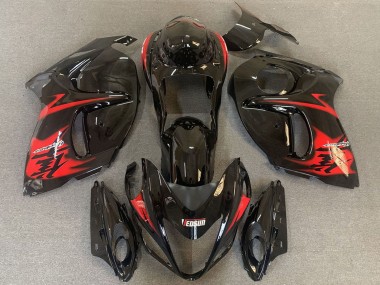 Affordable 2008-2020 Suzuki GSXR 1300 Motorcycle Fairings - Glossy Black with Red Logo Australia