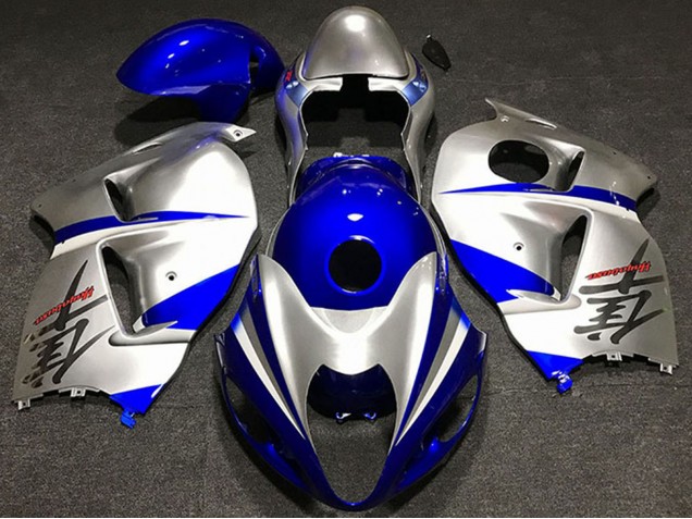 1996-2007 Suzuki GSXR 1300 Motorcycle Fairings - Silver Blue Australia