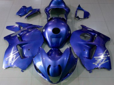 Affordable 1996-2007 Suzuki GSXR 1300 Motorcycle Fairings - Glossy Blue Silver Logo Australia