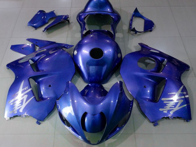 1996-2007 Suzuki GSXR 1300 Motorcycle Fairings - Glossy Blue Silver Logo Australia